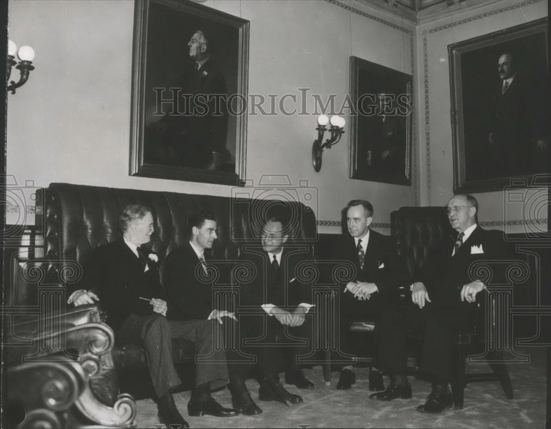 Load image into Gallery viewer, 1951 Press Photo Wisconsin's New State Officers Before Being Sworn In
