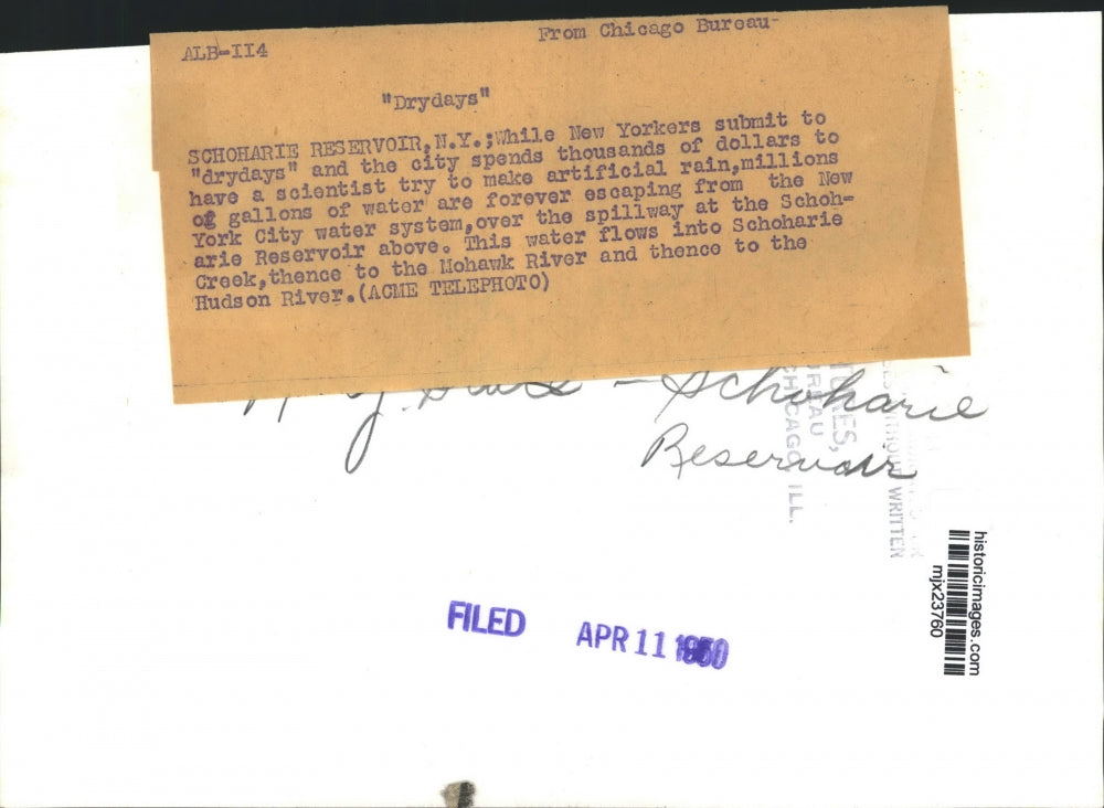 1960 Press Photo View of the Schoharie Reservoir in New York - mjx23760