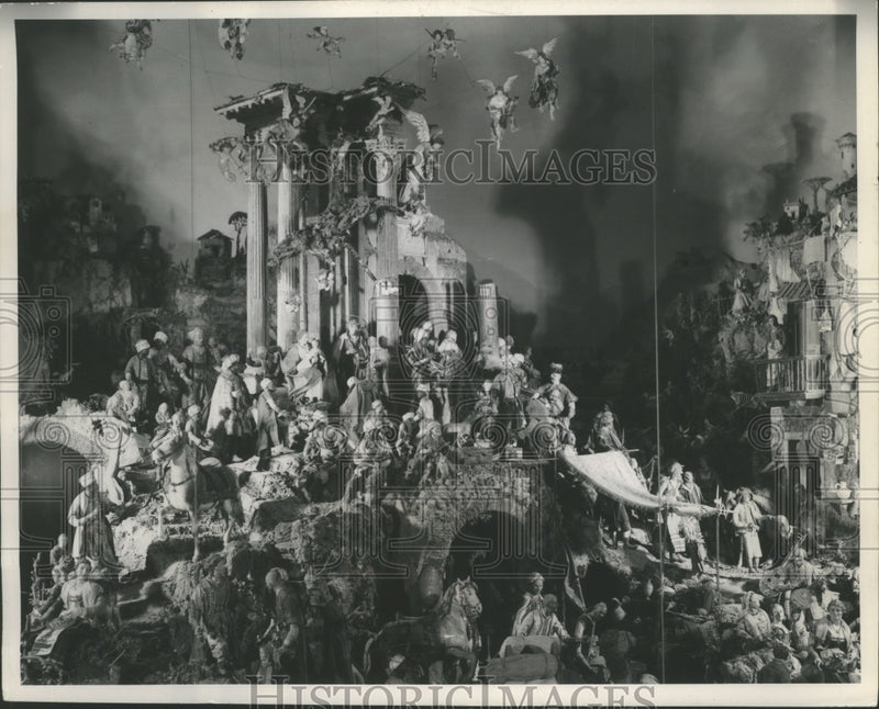 Load image into Gallery viewer, 1953 Press Photo Detailed Christmas Nativity Scene - mjx23842
