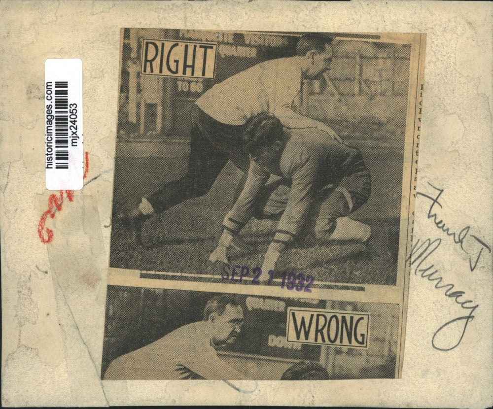 1932 Press Photo Coach Frank J. Murray - mjx24053