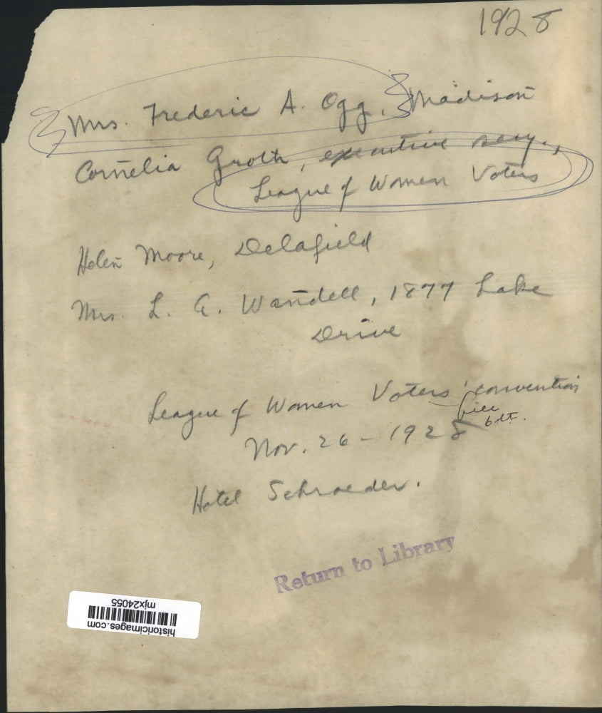 1928 Press Photo Helen Moore at a League of Women's Voters convention