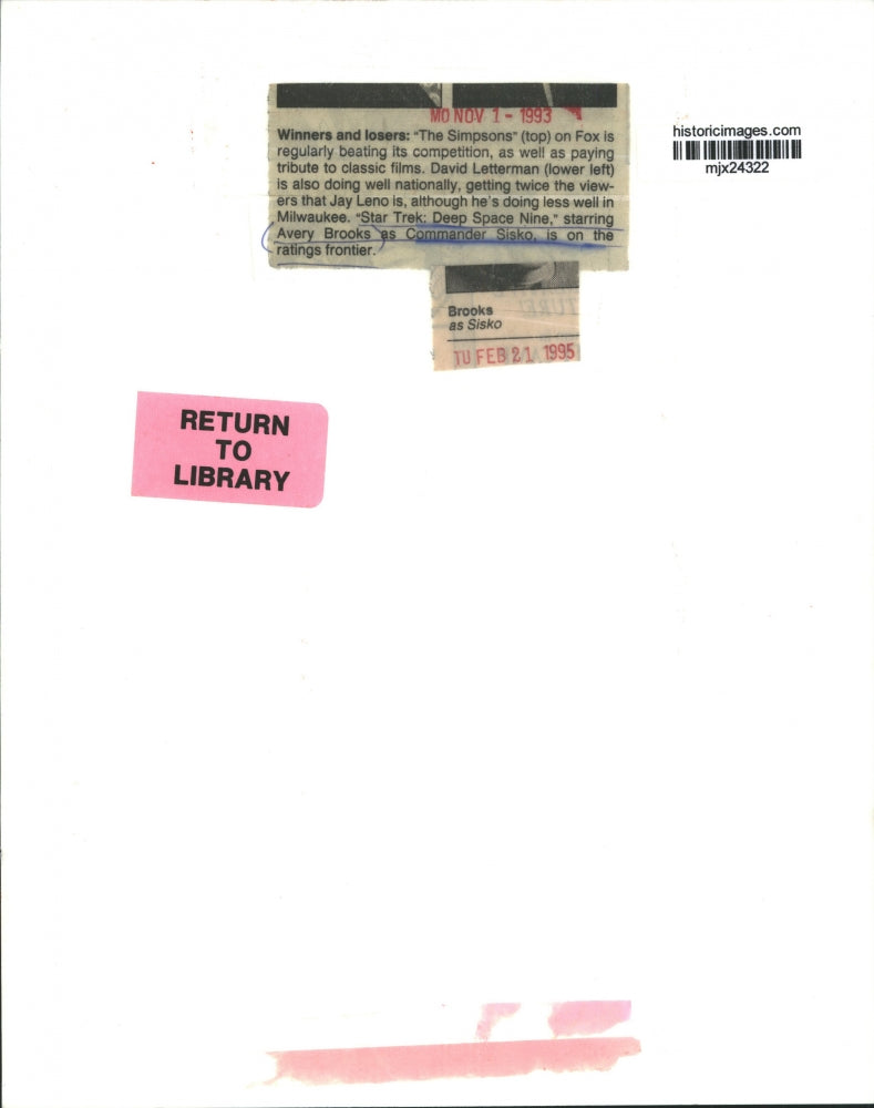 1992 Press Photo Avery Brooks as Commander Benjamin Sisko in Star Trek