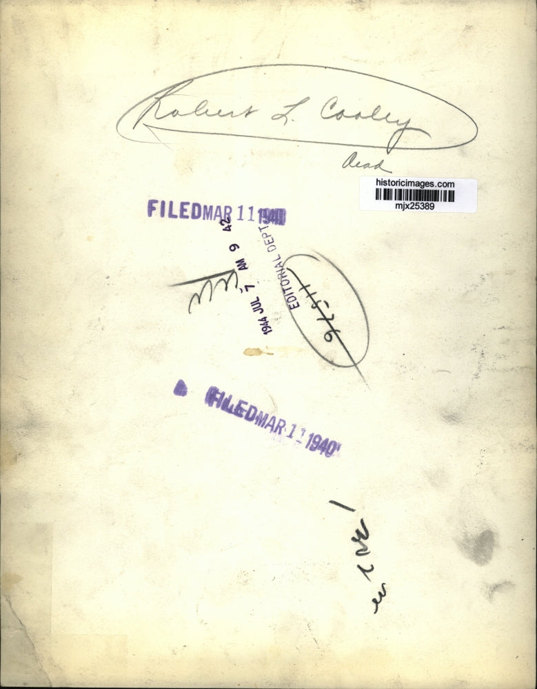 1940 Press Photo Robert L. Cooley - mjx25389