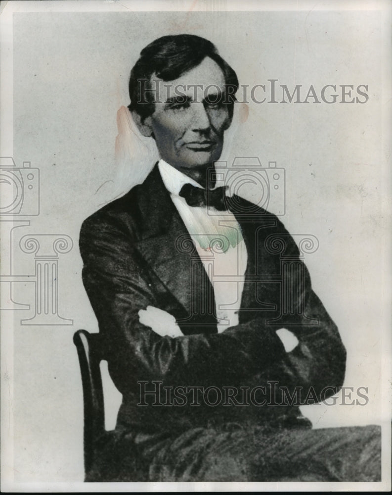 1963 Press Photo Copy of Abraham Lincoln-United States President-Painting- Historic Images