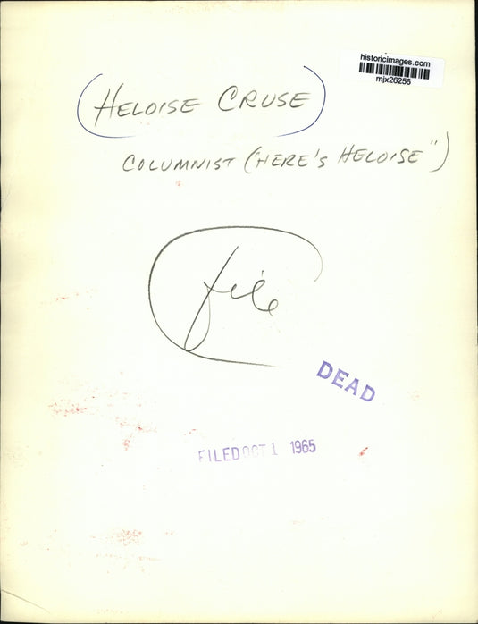 1965 Press Photo Heloise Cruse-Columnist of "Here's Heloise" - mjx26256