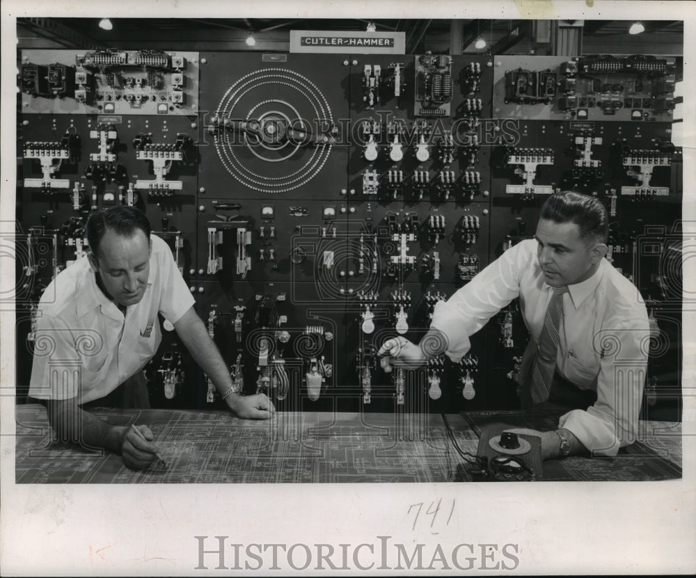 1954 Press Photo Motor Control Panel Manufactured by Cutler-Hammer, Incorporated- Historic Images