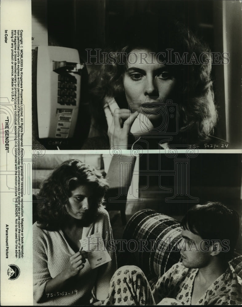 1982 Press Photo Kathryn Harrold and Zeljko Ivanek in "The Sender" - mjx27703- Historic Images