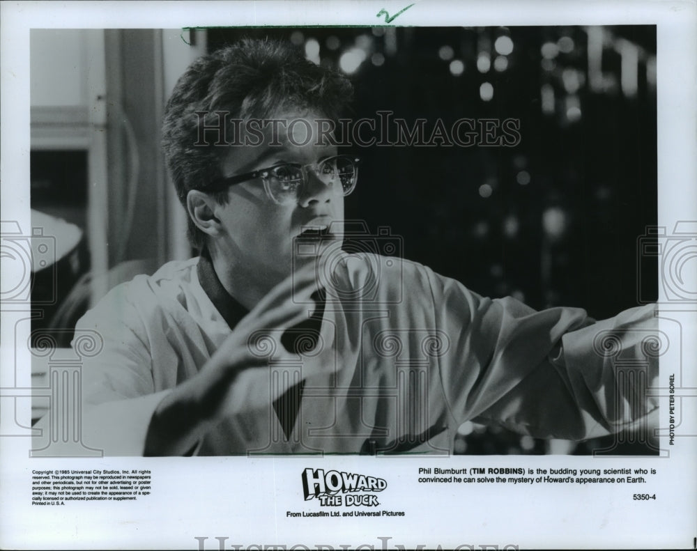 1985 Press Photo Tim Robbins In "Howard The Duck" - mjx28473