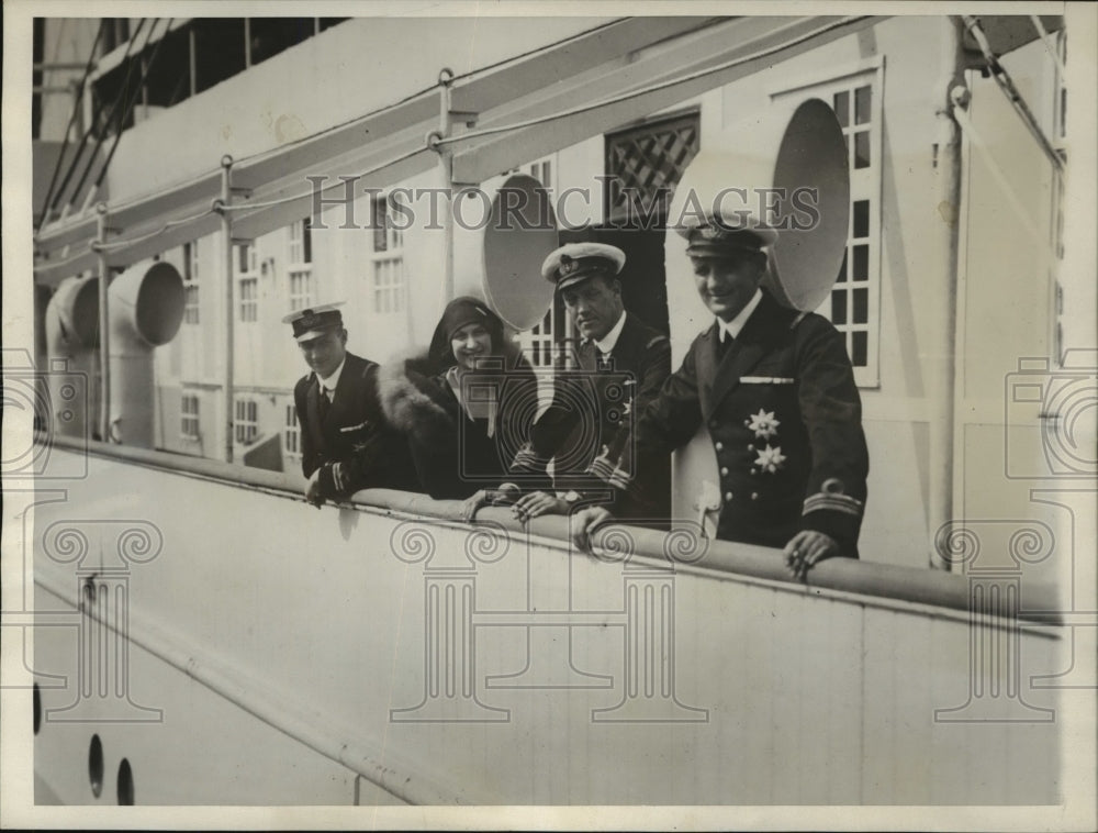 1930 Press Photo Prince Frederick of Denmark and Party Arrive in Japan- Historic Images