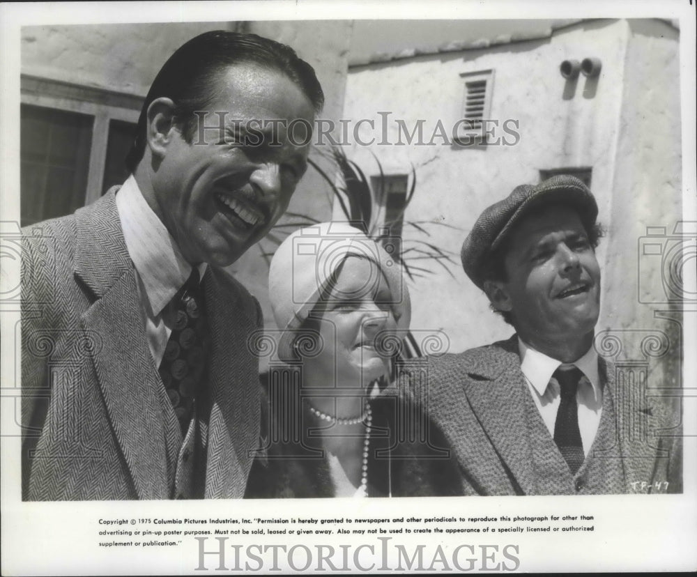 1975 Press Photo Jack Nicholson, Warren Beatty, Stockard Channing in The Fortune