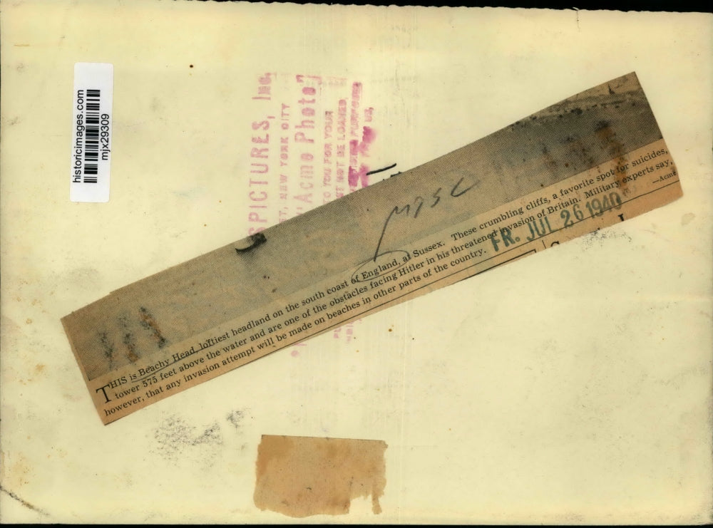 1940 Press Photo Beachy Head on the South Coast of England at Sussex - mjx29309