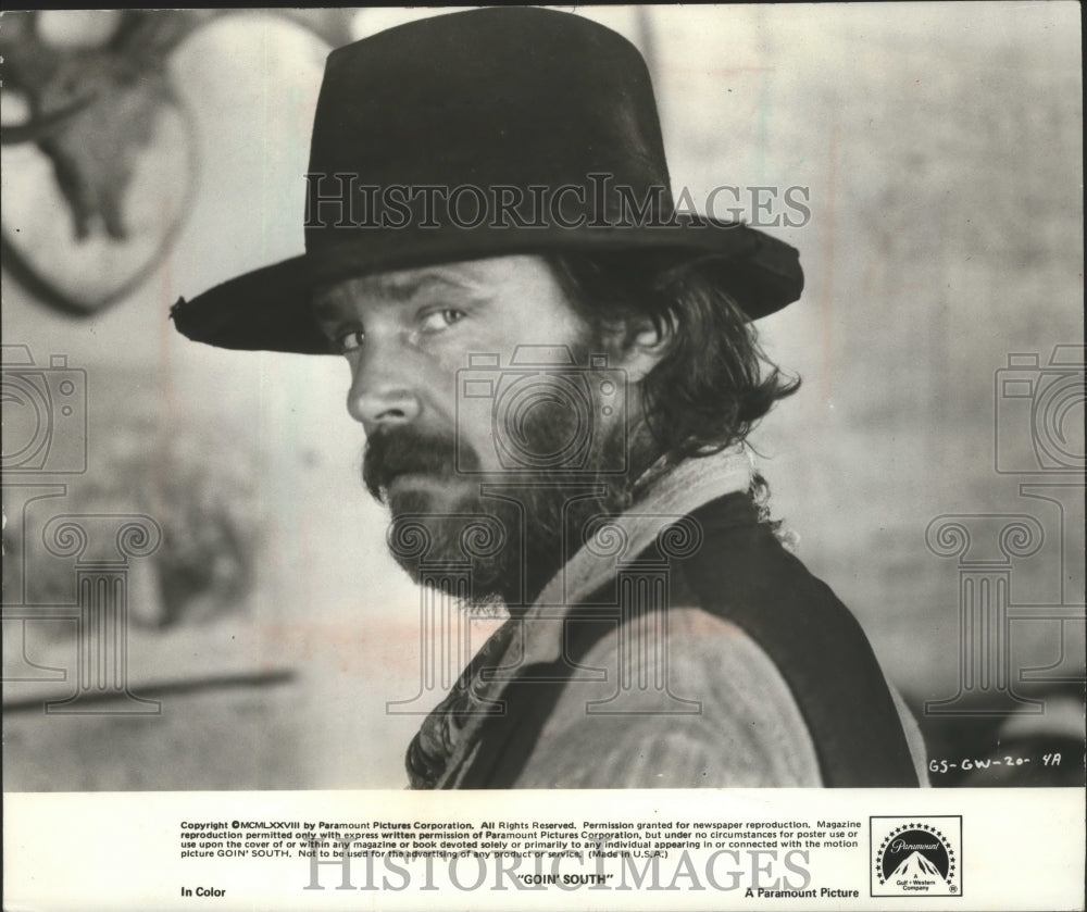 1978 Press Photo Jack Nicholson Stars In and Directs &quot;Goin&#39; South&quot; - mjx29474