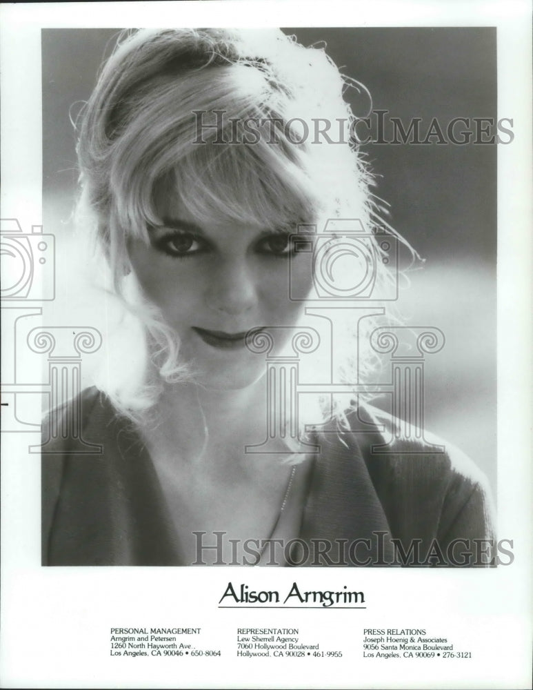 1980 Press Photo Portrait of Alison Arngrim with messy hair - mjx29689- Historic Images