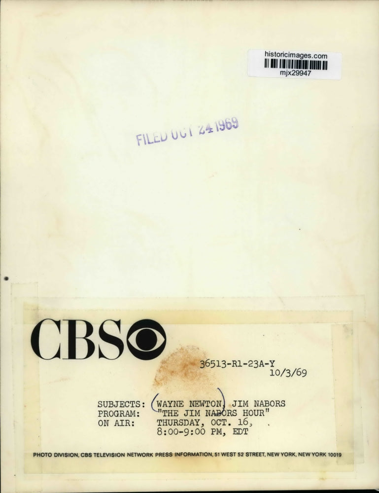 1969 Press Photo Wayne Newton and Jim Nabors on "The Jim Nabors Hour"