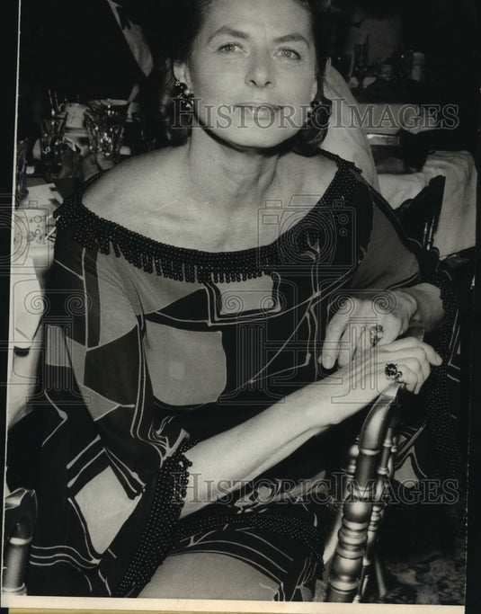 1973 Press Photo Ingrid Bergman at Cannes Film Festival - mjx30415- Historic Images