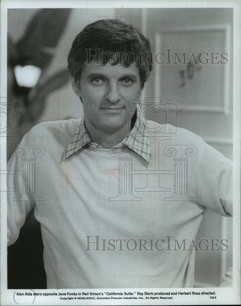 1978 Press Photo Alan Alda Stars in &quot;California Suite&quot; - mjx30463- Historic Images