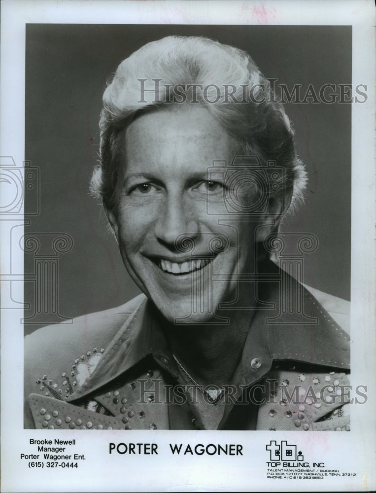 1979 Press Photo Country Music star Porter Wagoner - mjx30751- Historic Images