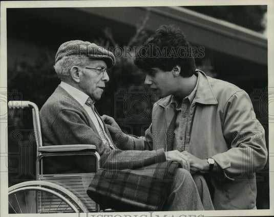 1982 Press Photo George Burns and Robby Benson in "Two of a Kind" - mjx30950- Historic Images