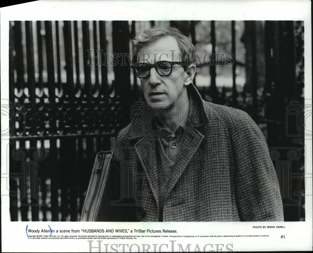 1994 Press Photo Woody Allen in a scene from &quot;Husbands and Wives&quot; - mjx31011- Historic Images