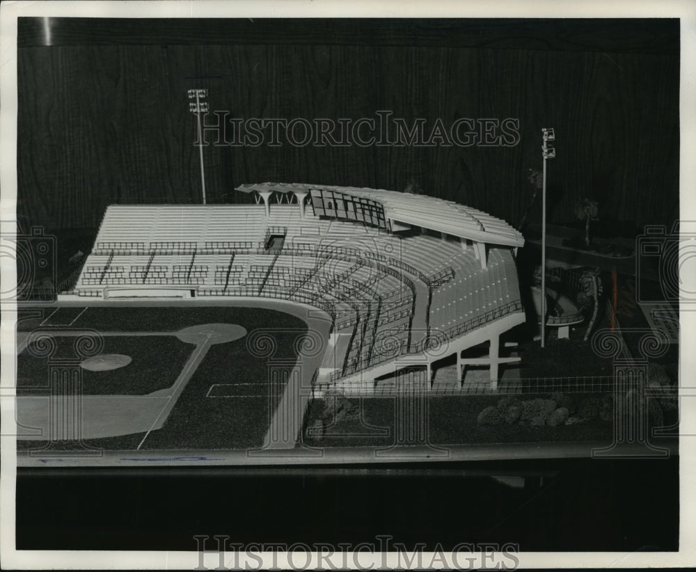 1963 Press Photo Model of the Braves New Spring Training Home in West Palm Beach- Historic Images