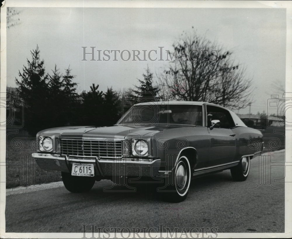 1971 Press Photo 1972 Monte Carlo with Bolder Front End Because of Wider Grille- Historic Images