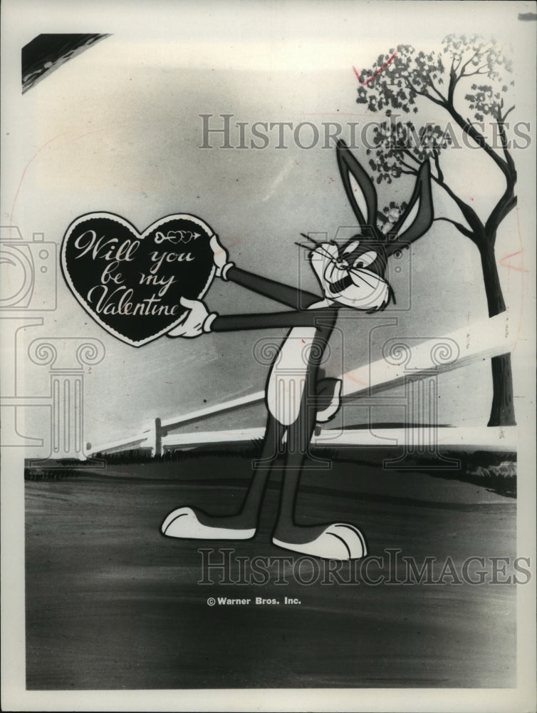 1981 Press Photo Bugs Bunny on CBS's Cartoon Feature "Bugs Bunny's Valentine"- Historic Images