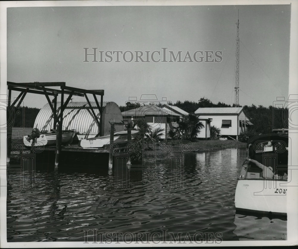 1954 Press Photo Ranger Station Near Coots Bay About 70 Miles From Miami