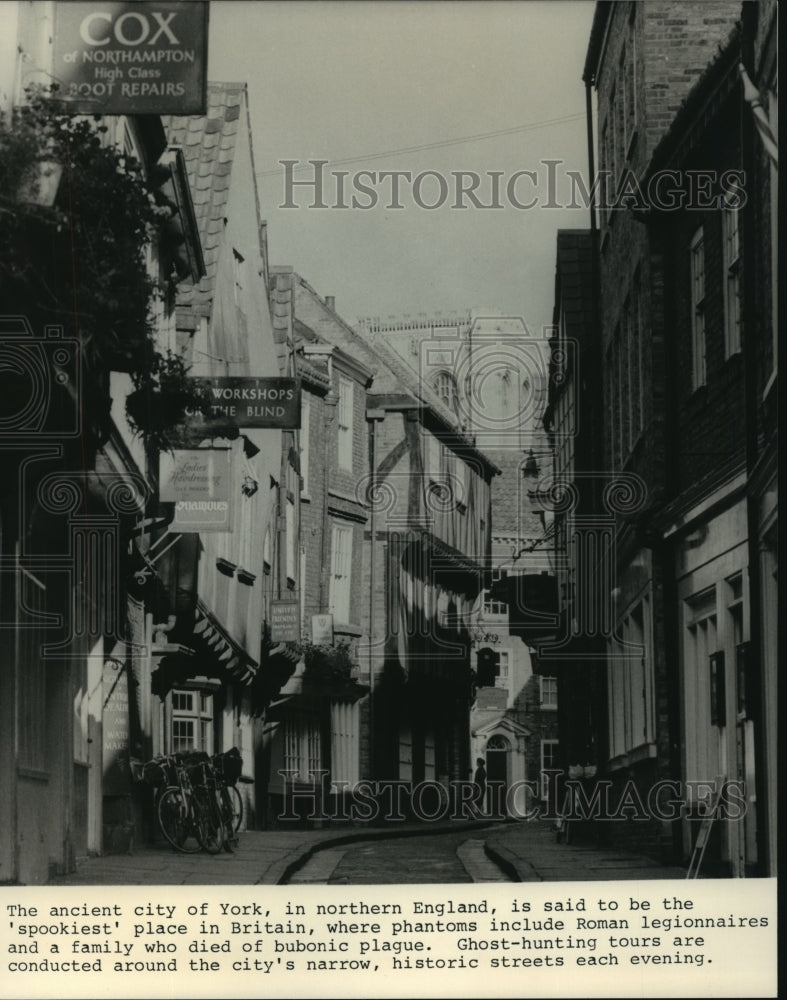 1986 Press Photo The Ancient city of York, in northern England - Spookiest- Historic Images