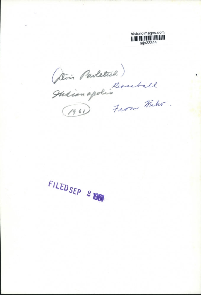 1961 Press Photo Don Pavletich, baseball - mjx33344