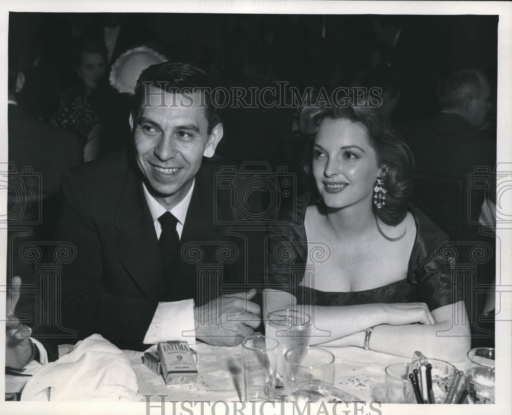 1951 Press Photo Mr. and Mrs. Jack Webb at an event - mjx33448