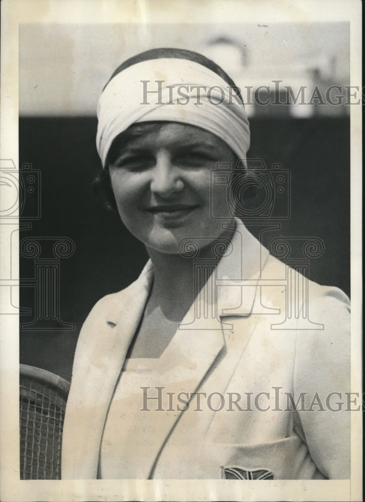 1929 Press Photo England&#39;s young tennis star Betty Nuthall - mjx33643- Historic Images