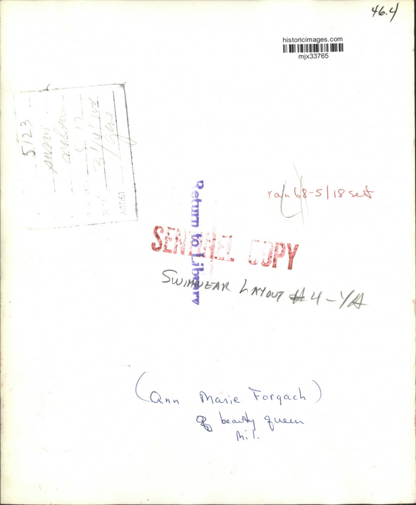 1968 Press Photo Ann Marie Forgach, beauty queen of Milwaukee, Wisconsin