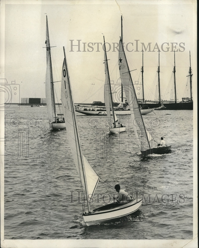 1932 Press Photo Four divisions of racing sloops for Los Angeles Olympics- Historic Images