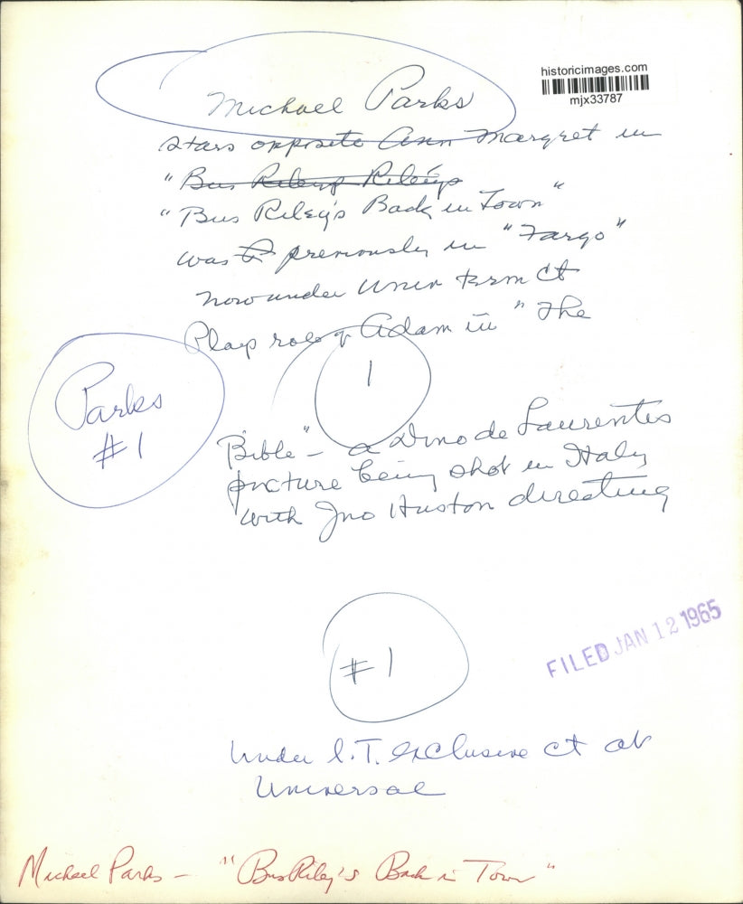 1965 Press Photo Michael Parks in "Bus Riley's Back to Town" - mjx33787