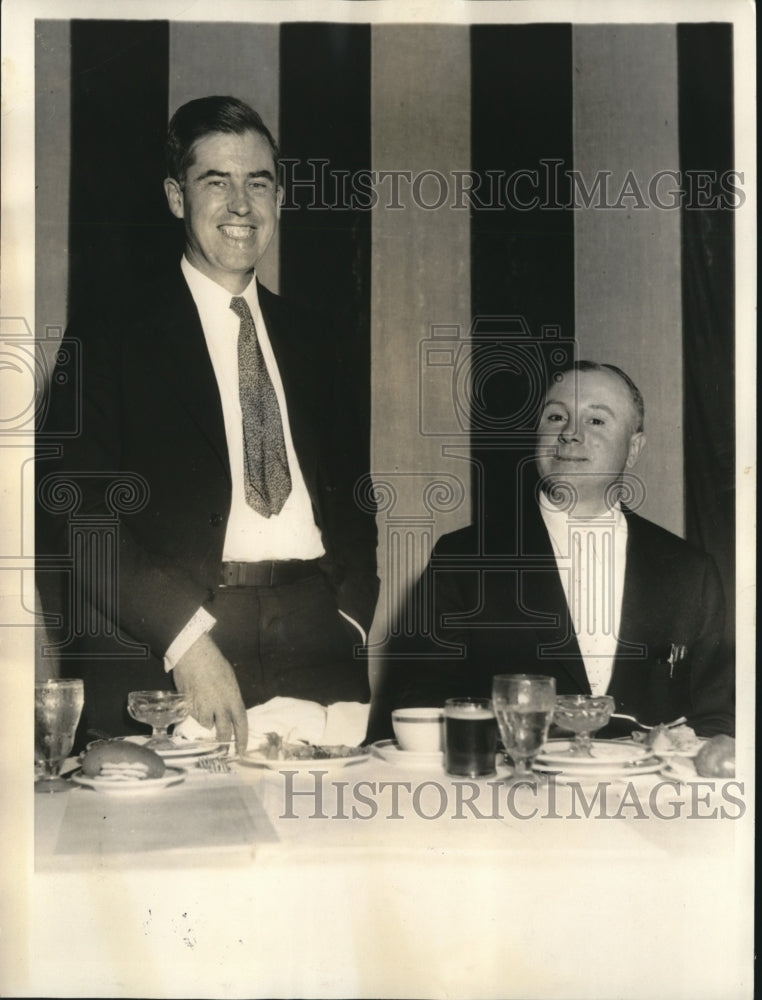 1933 Press Photo Sec. of Agriculture H.A. Wallace, Analysts' Club Mark Pickell