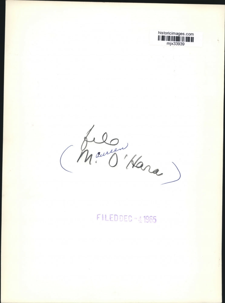 1965 Press Photo Maureen O'Hara, Group, In "The Battle of the Villa Fliorita"