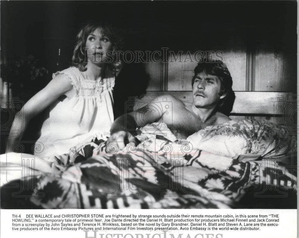 1981 Press Photo Dee Wallace and Christopher Stone in "The Howling" - mjx34369- Historic Images