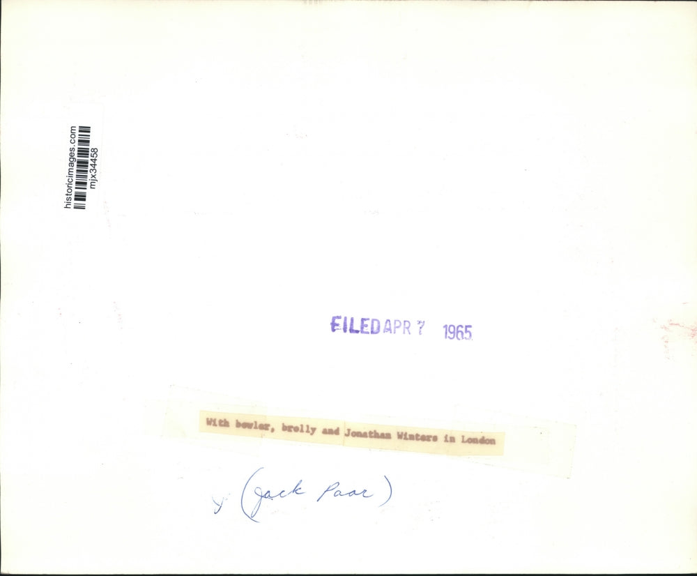 1965 Press Photo Jack Paar and Jonathan Winters in London - mjx34458