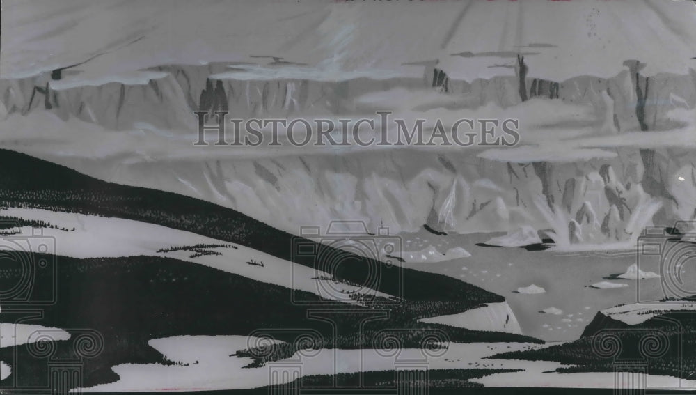 1962 Press Photo Scenic View From Edge of Glacier - mjx36132