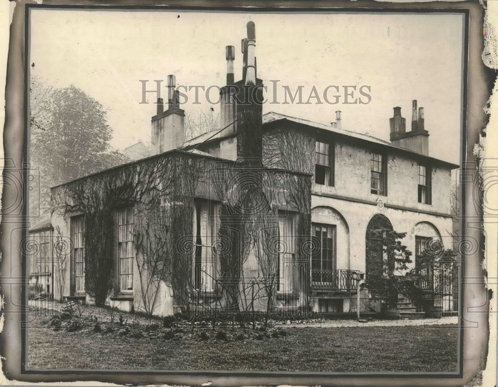 1925 Press Photo Poet John Keats home at Lawn Bank at Hampstead, London- Historic Images