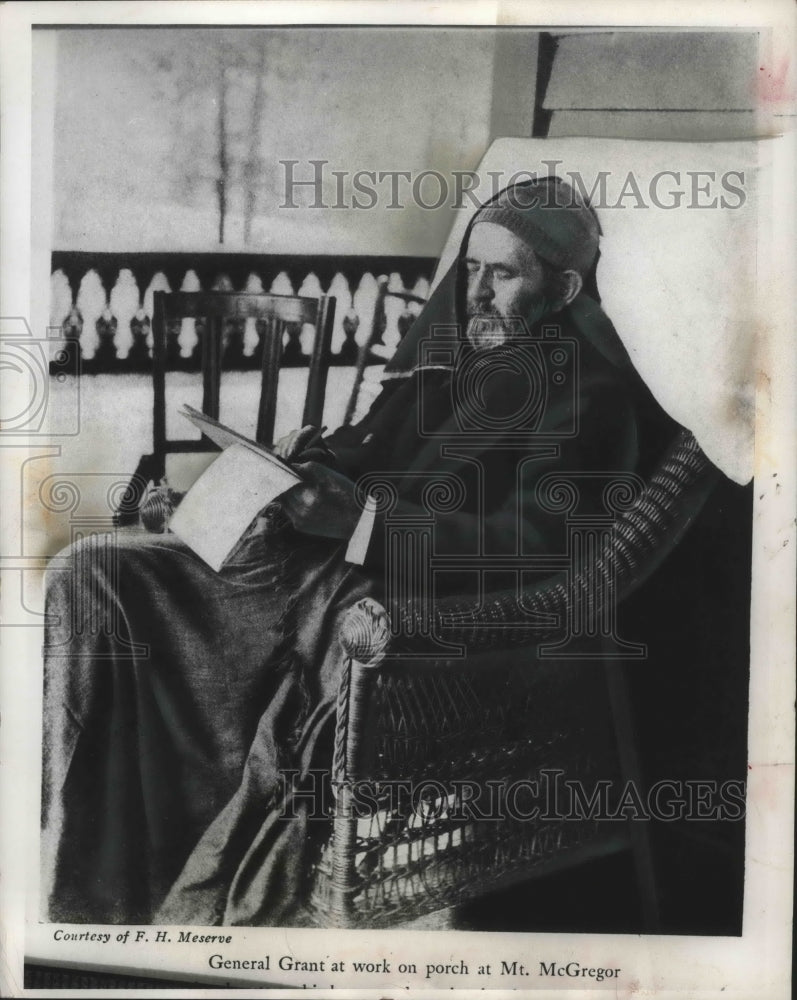 Press Photo General Grant Writing Memoirs at Mt. McGregor - mjx36797- Historic Images