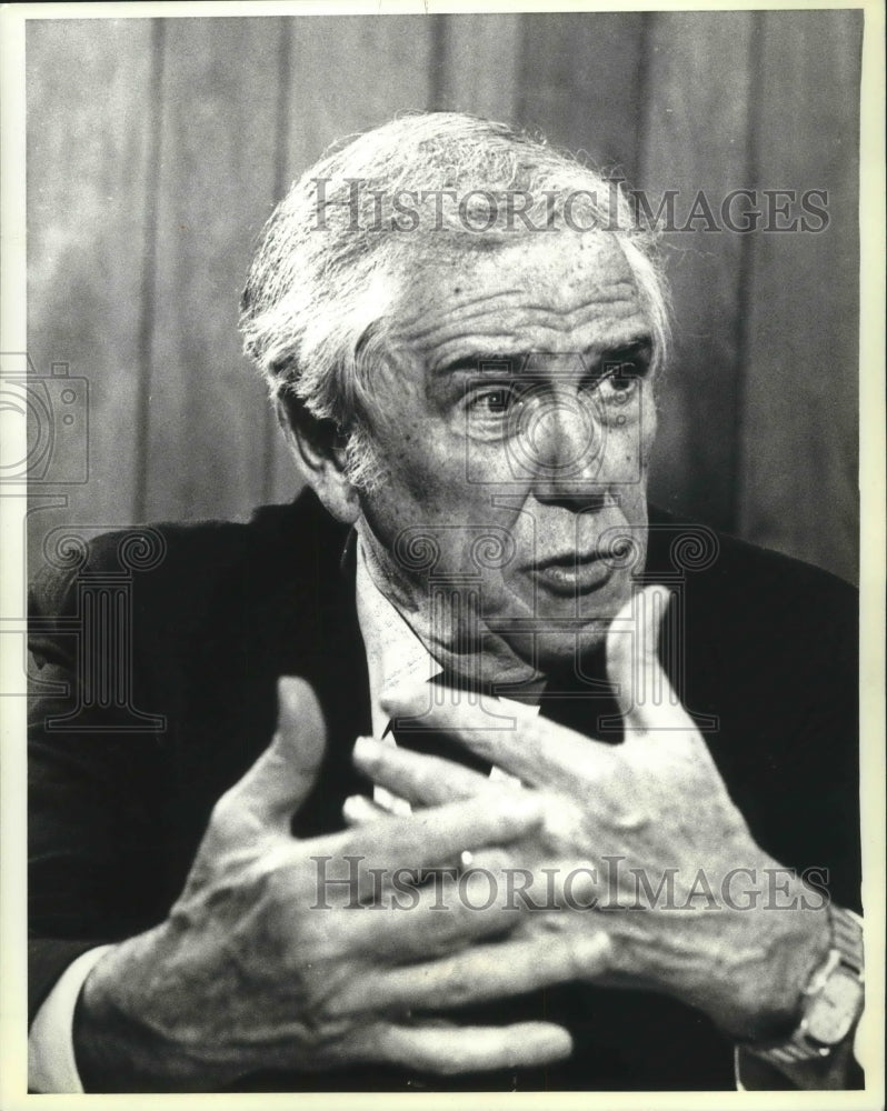 1981 Press Photo Douglas Fraser, President of United Auto Workers, Detroit, MI- Historic Images