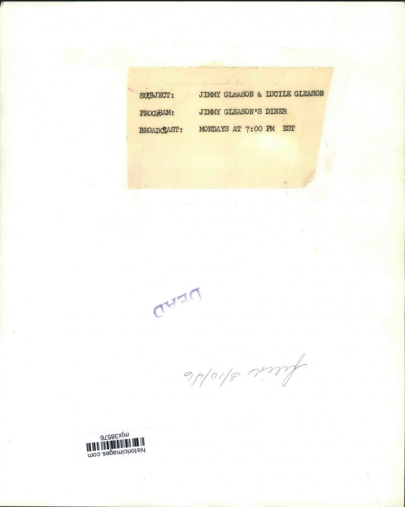 1946 Press Photo Actor Jimmy Gleason - mjx38576