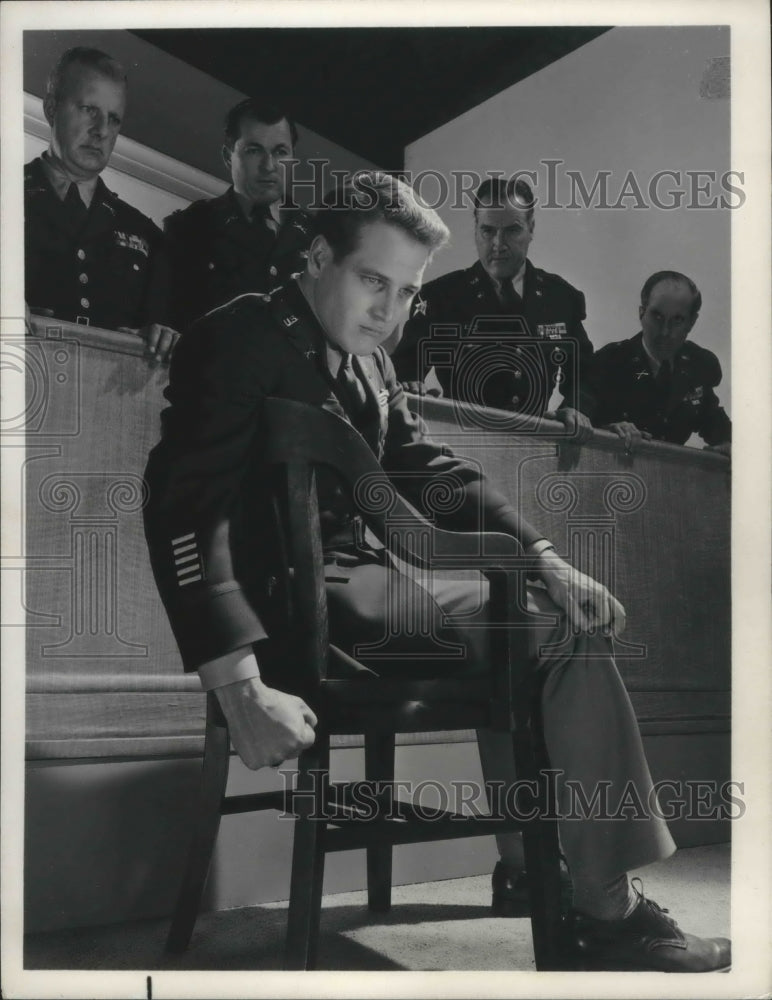 1964 Press Photo Paul Newman Stars as a Soldier on Trial in "The Rack" on NBC