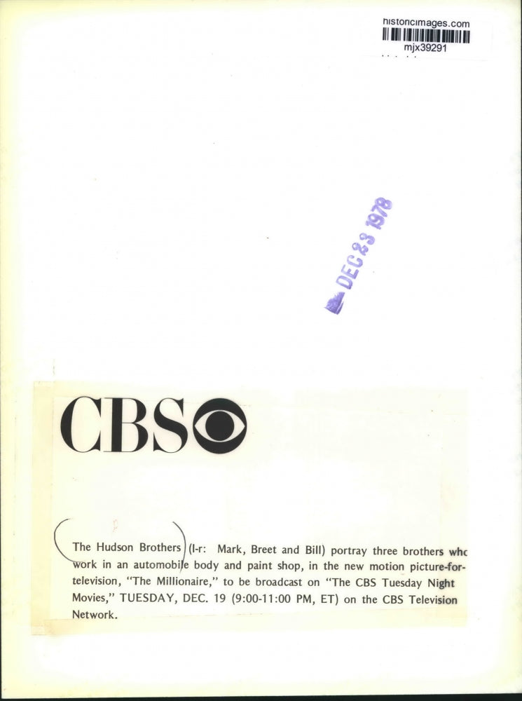 1978 Press Photo Mark, Breet and Bill Hudson on "The Millionaire" - mjx39291