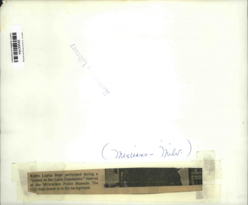 Load image into Gallery viewer, Press Photo Lupita Bejar at Milwaukee Public Museum festival in Wisconsin
