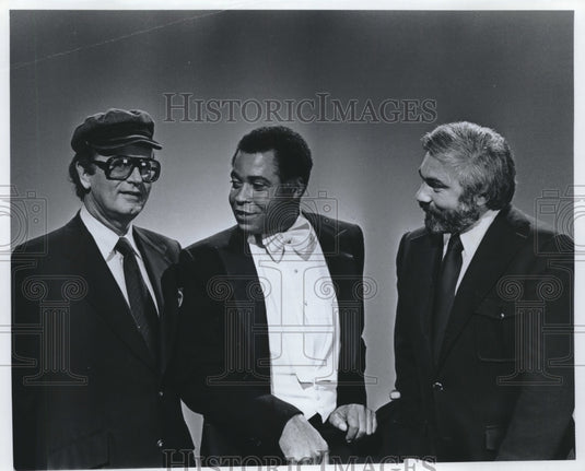 1977 Press Photo Charles Nelson Reilly, James Earl Jones and Don Gregory- Historic Images