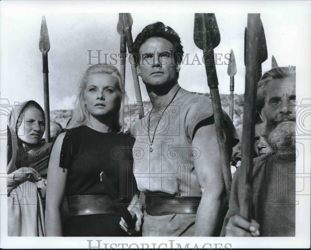 1970 Press Photo Steve Reeves, Viina Lisi Star in ABC's "Duel of the Titans"