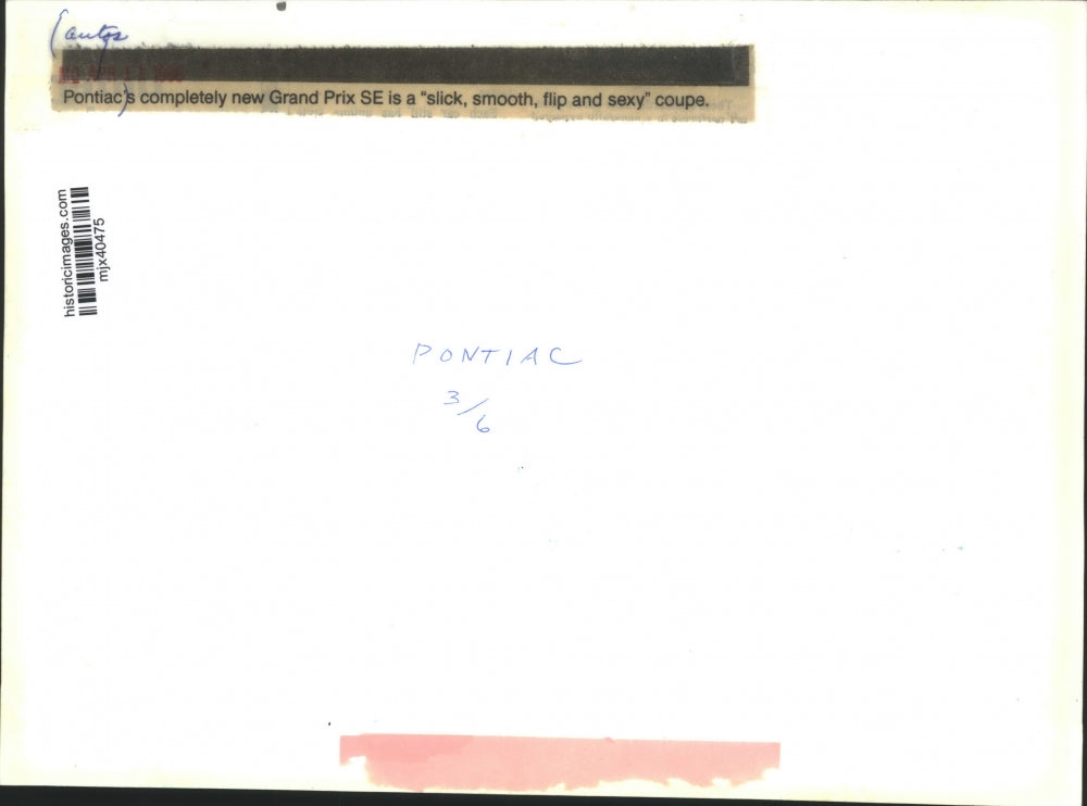 Press Photo Pontiac Grand Prix SE - mjx40475