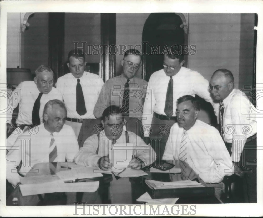 1939 Press Photo Group of Mayors of American cities in Washington, D.C.- Historic Images